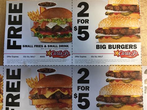 Carls Jr Coupons Gallery 1