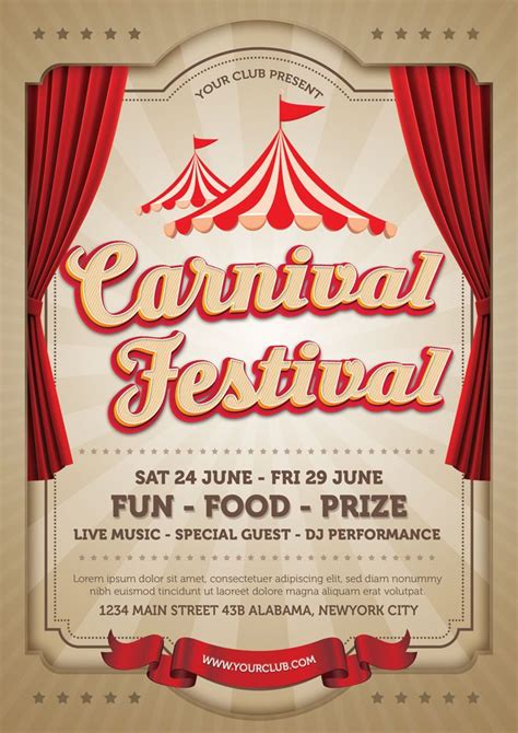 Carnival Flyer Template PDF