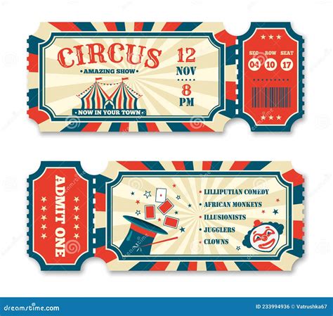 Carnival Ticket Designs