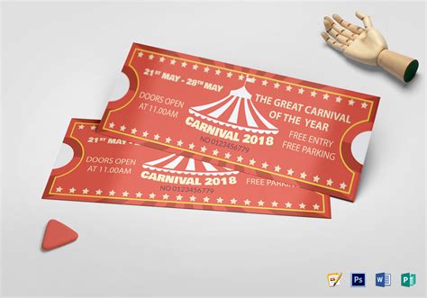 Carnival tickets templates