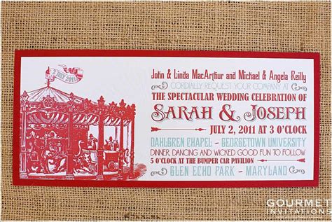 Carnival wedding invitations