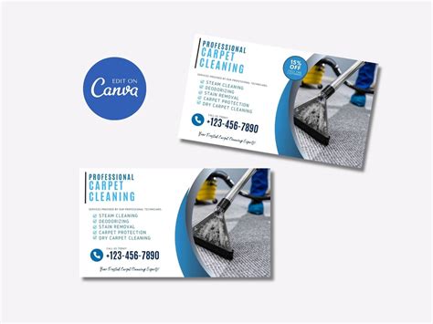 Carpet Cleaning Business Card Template