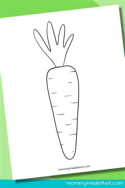 Carrot pattern template