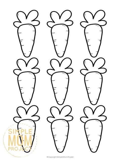 Carrot template for craft projects