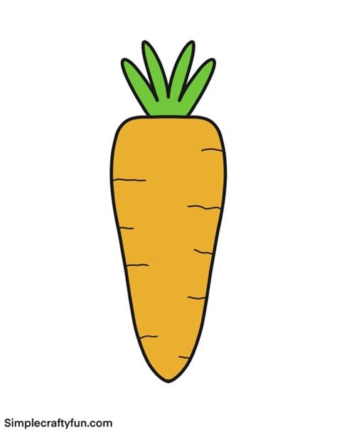 Carrot template for kids