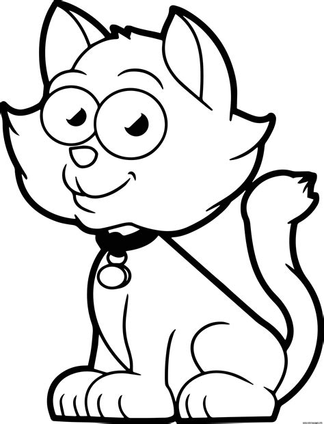 Cartoon cat coloring pages