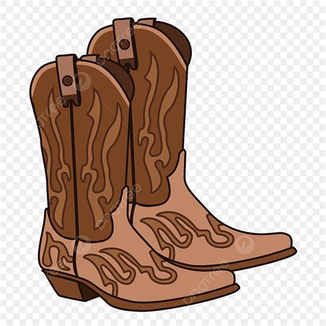 Cartoon Cowboy Boot Template