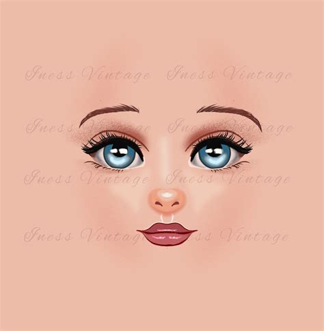 Cartoon Doll Face Template