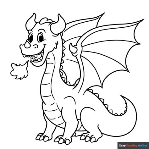 Cartoon Dragon Coloring Pages