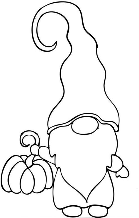 Cartoon Gnome Pattern to Print