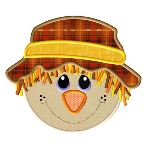 Cartoon scarecrow face clipart