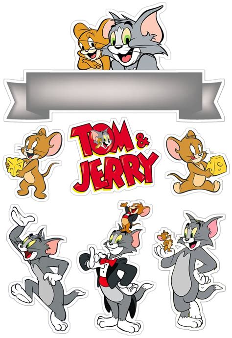 Cartoon-Style Tom and Jerry Cake Topper