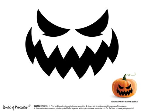 Carving pumpkin with stencil