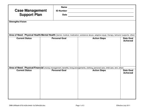 Case management templates for human services