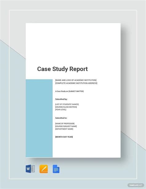 Case Study Report Template 4