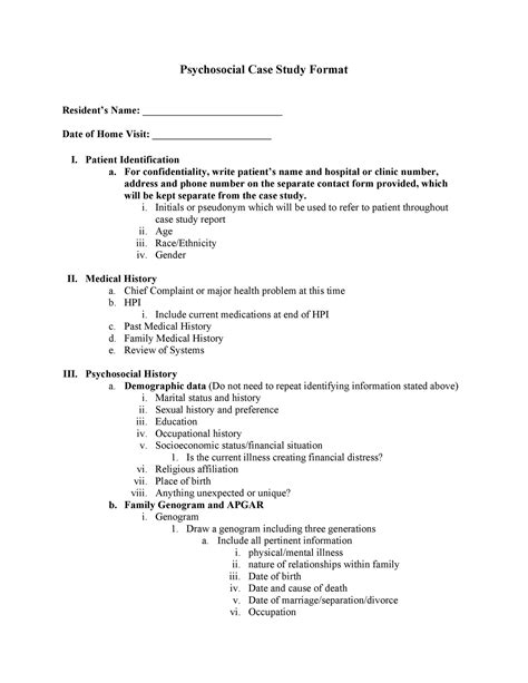 Case Study Template Outline