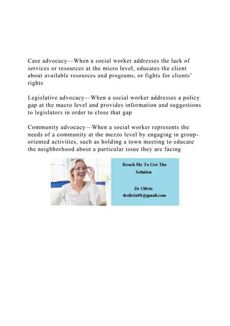 Caseworker advocacy and support