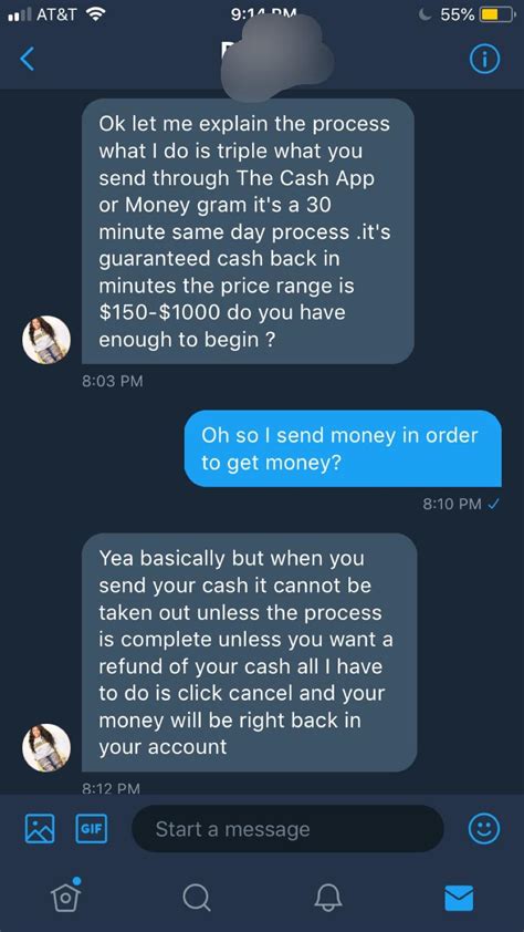 Cash App Email Scam Template