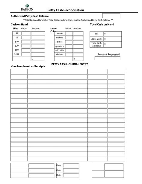 Cash Drawer Reconciliation Template