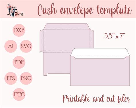 Cash Envelope Template with Priority