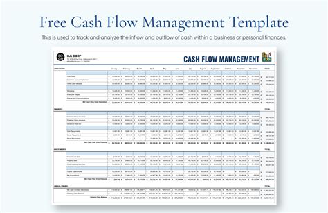 Cash Management Template