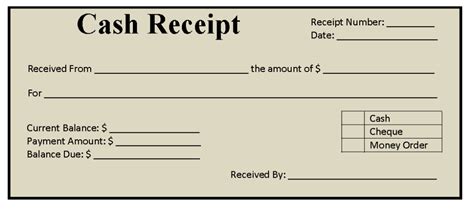 Cash Receipt Templates in Word