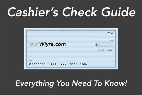 A cashier's check is a type of check that is guaranteed by the bank