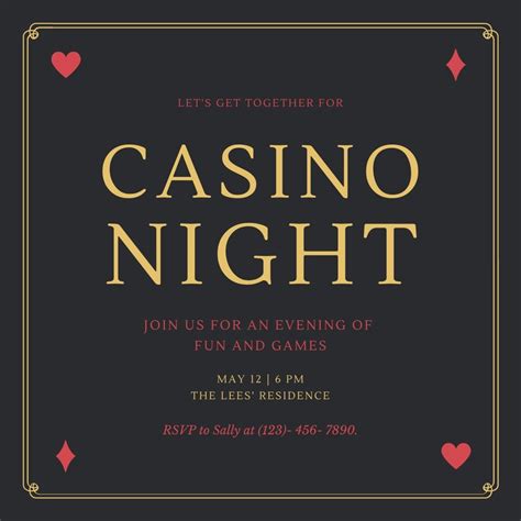 Casino Night Invitation Template