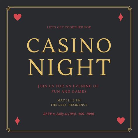 Casino Night Invitation Template 2