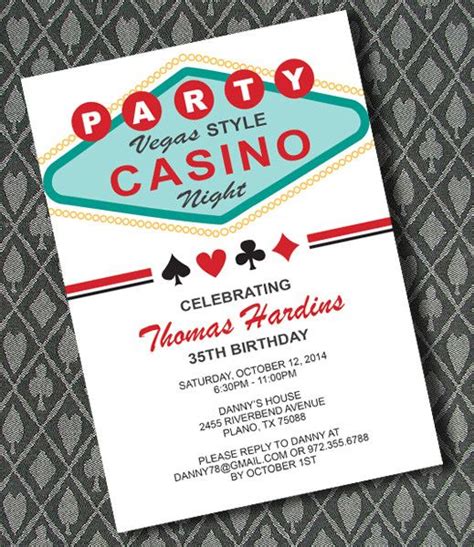 Casino Night Wedding Template