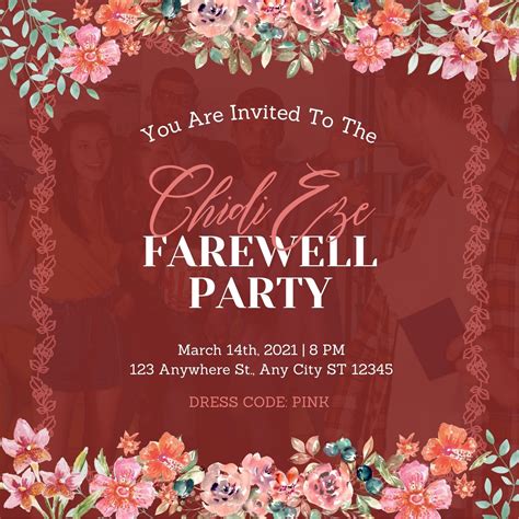 Casual Farewell Invitation Template