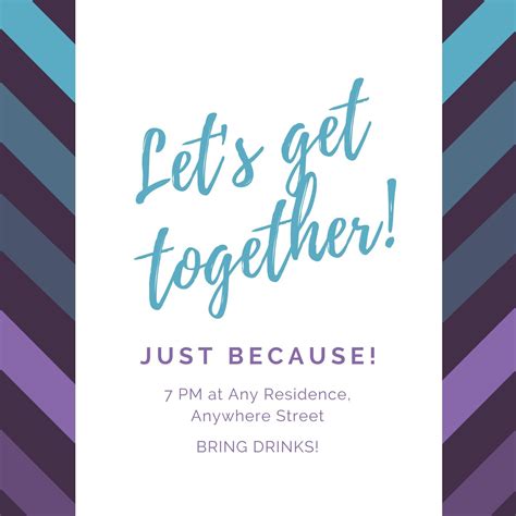 casual get-together invitation template