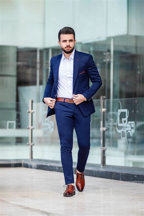 Man in a casual navy suit