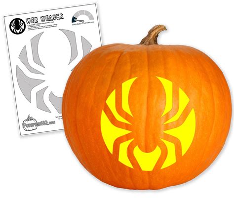 Cat and spider pumpkin carving template