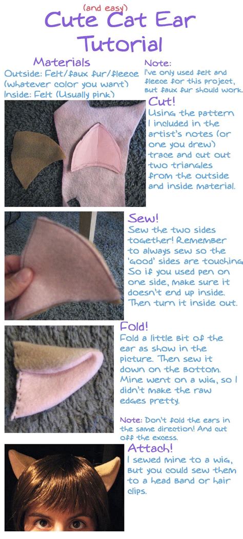 Cat Ears Template for Cosplay