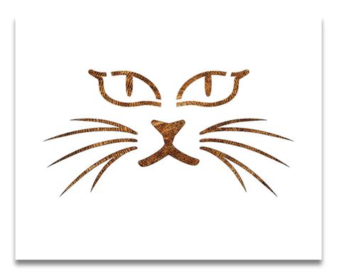 Cat face stencil printable