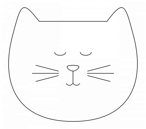 Cat face stencil templates