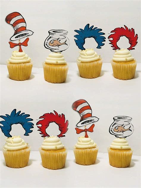 Cat in the Hat cupcake topper