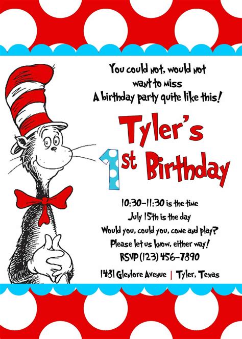 The Cat in the Hat Invitation