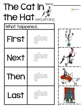 Cat in the Hat story sequencing