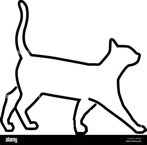 Five simple cat outlines to print