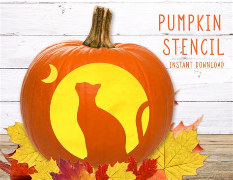 Cat Pumpkin Carving Ideas Templates