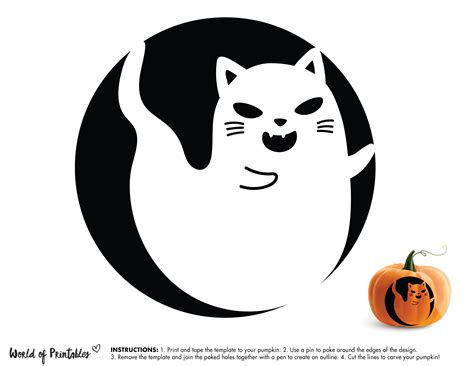 Cat Pumpkin Carving Templates