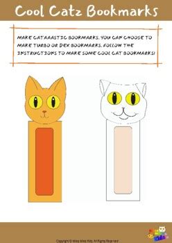 Cat reading bookmark template with cat and book design