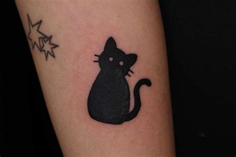 Cat Silhouette Tattoo Design