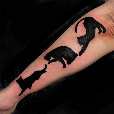 Cat Silhouette Tattoo Design