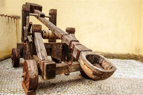 A depiction of a Roman catapult's mechanical components