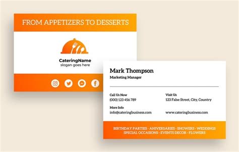 Catering Business Card Template