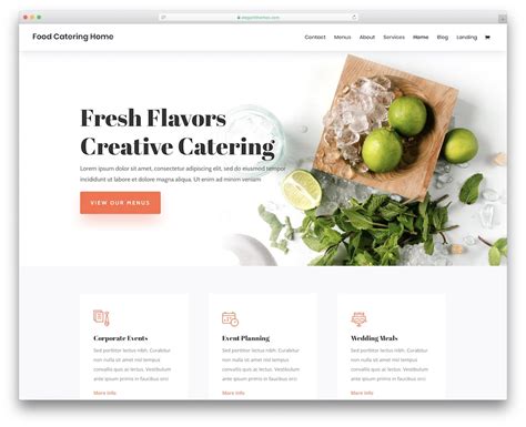 Catering Event Website Template for WordPress