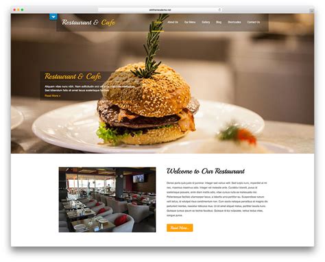 Catering Menu Website Template for WordPress